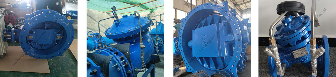 DN100 PN10/PN16 Worm Gear Driven Flange Double Eccentric Butterfly Valve